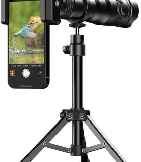 APEXEL 36X Telephoto Lens Kit for Smartphone, Magnification Phone Lens with Universal Clip Attachment, HD Magnifier Photography Lens for iPhone Android Phone (Fits for Almost All Phone)