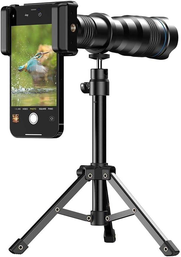 APEXEL 36X Telephoto Lens Kit for Smartphone, Magnification Phone Lens with Universal Clip Attachment, HD Magnifier Photography Lens for iPhone Android Phone (Fits for Almost All Phone)